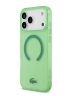 Lacoste для iPhone 17 Pro Max чехол IML Croc logo Hard Transparent Green (MagSafe)