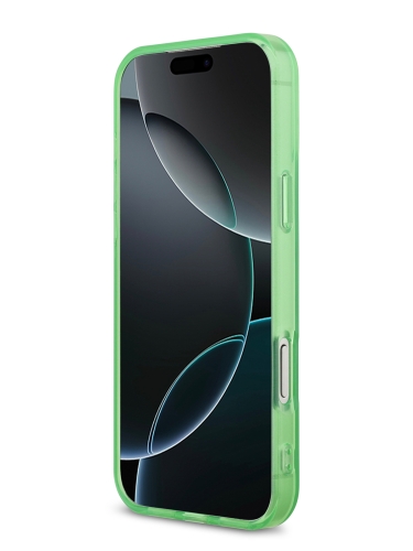 Lacoste для iPhone 17 Pro Max чехол IML Croc logo Hard Transparent Green (MagSafe)