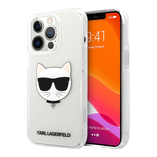 Чехол Karl Lagerfeld Choupette Hard для iPhone 13 Pro Max, прозрачный