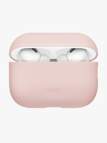 Uniq для Airpods Pro 3 чехол LINO Liquid silicone with handstrap Blush Pink