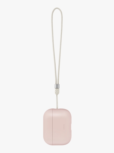 Uniq для Airpods Pro 3 чехол LINO Liquid silicone with handstrap Blush Pink