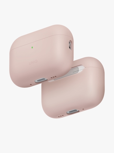 Uniq для Airpods Pro 3 чехол LINO Liquid silicone with handstrap Blush Pink