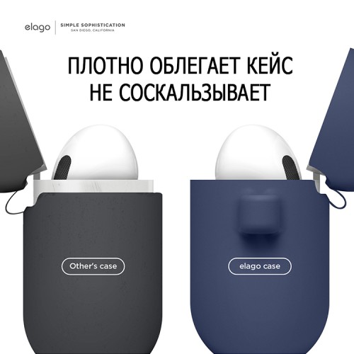 Чехол Elago Silicone Hang case для AirPods 3 (2021), синий