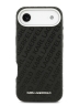 Karl Lagerfeld для iPhone Air чехол PU Full Wrapped Repeated logo Metal Cam Hard Black (MagSafe)