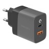 Сетевое зарядное EnergEA Ampcharge PD30+, USB-C PD 30W + USB-A QC3.0 18W | PPS 33W