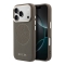 Guess для iPhone 17 Pro Max чехол PU with Perforated 4G logo Metal camera Brown (MagSafe)