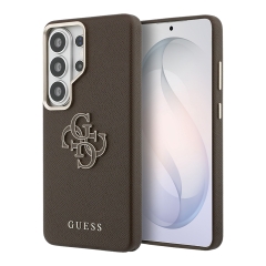 Guess для Galaxy S26 Ultra чехол PU Saffiano Full Wrapped 4G Big Metal logo &amp; Cam Hard Brown