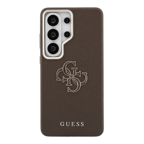 Guess для Galaxy S26 Ultra чехол PU Saffiano Full Wrapped 4G Big Metal logo & Cam Hard Brown