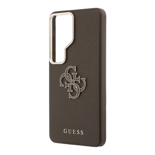 Guess для Galaxy S26 Ultra чехол PU Saffiano Full Wrapped 4G Big Metal logo & Cam Hard Brown