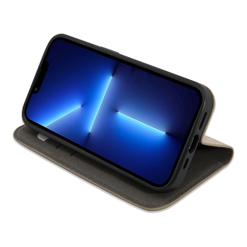 Чехол Guess PU Croco metal logo Booktype для iPhone 14 Pro Max, золотой