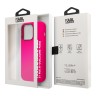 Чехол Lagerfeld Liquid silicone Elongated RSG logo Hard для iPhone 14 Pro, фуксия