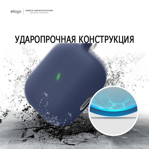 Чехол Elago Liquid silicone Hang для AirPods 3 (2021), синий