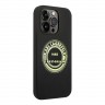 Чехол Lagerfeld Liquid silicone Round RSG logo для iPhone 14 Pro, черный