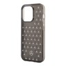 Чехол Mercedes Double layer Stars Hard для iPhone 14 Pro, черный/серебристый