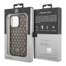 Чехол Mercedes Double layer Stars Hard для iPhone 14 Pro, черный/серебристый