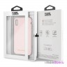 Чехол Karl Lagerfeld Silicone для iPhone XS Max, светло-розовый