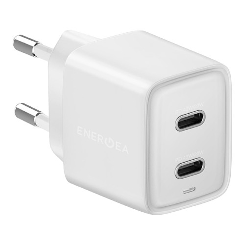 Сетевое зарядное EnergEA Ampcharge Gan40+, 2*USB-C PD/PPS, 40 Вт