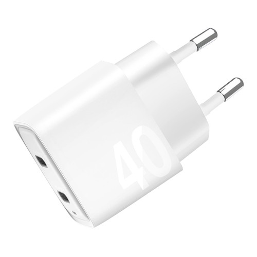 Сетевое зарядное EnergEA Ampcharge Gan40+, 2*USB-C PD/PPS, 40 Вт