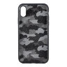 Кожаный чехол Toria Camouflage Hard для iPhone XR, Urban (серый)