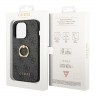 Чехол Guess PU 4G + Ring Hard для iPhone 14 Pro Max, серый