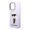 Чехол Lagerfeld Liquid silicone NFT Karl Ikonik Hard для iPhone 14 Pro, фиолетовый