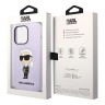 Чехол Lagerfeld Liquid silicone NFT Karl Ikonik Hard для iPhone 14 Pro, фиолетовый