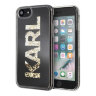 Чехол Karl Lagerfeld Liquid Glitter Karl logo Hard для iPhone 7/8/SE 2020, золотой/черный