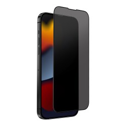 Защитное стекло Uniq OPTIX Privacy для iPhone 14 Pro, черная рамка (+installer)