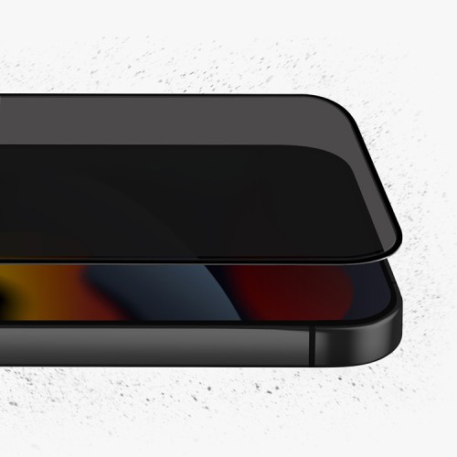 Защитное стекло Uniq OPTIX Privacy для iPhone 14 Pro, черная рамка (+installer)