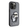 Чехол Lagerfeld PU Saffiano NFT Karl & Choupette Hard для iPhone 14 Pro, серебристый