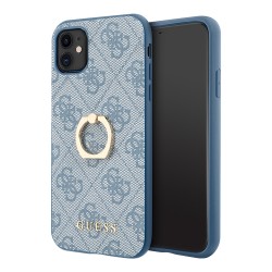 Чехол Guess PU 4G + Ring Hard для iPhone 11, голубой