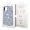 Чехол Guess PU 4G + Ring Hard для iPhone 11, голубой