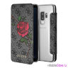 Чехол Guess Flower desire 4G Booktype roses для Galaxy S9 Plus, серый