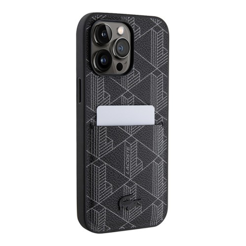 Чехол Lacoste The Blend with Cardslot Hard для iPhone 14 Pro, черный
