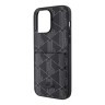 Чехол Lacoste The Blend with Cardslot Hard для iPhone 14 Pro, черный