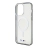 BMW для iPhone 15 Pro Max чехол M-Collection PC/TPU Silver Ring Hard Transparent (MagSafe)