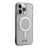 BMW для iPhone 15 Pro Max чехол M-Collection PC/TPU Silver Ring Hard Transparent (MagSafe)