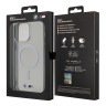 BMW для iPhone 15 Pro Max чехол M-Collection PC/TPU Silver Ring Hard Transparent (MagSafe)