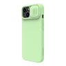 Nillkin для iPhone 15 чехол CamShield Silky Silicone Mint Green