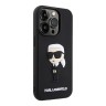 Lagerfeld для iPhone 15 Pro Max чехол 3D Rubber NFT Karl Ikonik Hard Black