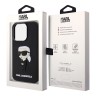 Lagerfeld для iPhone 15 Pro Max чехол 3D Rubber NFT Karl Ikonik Hard Black