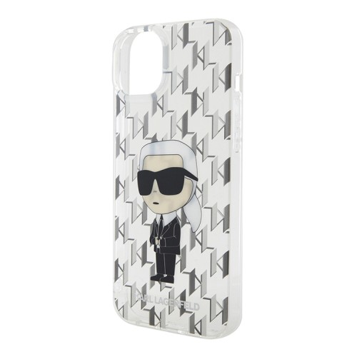 Karl Lagerfeld для iPhone 15 чехол PC/TPU Monogram NFT Karl Ikonik Hard Transparent