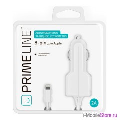 Автомобильное зарядное устройство Prime Line для iPhone с кабелем (2.1A)