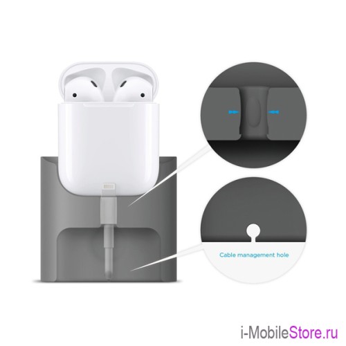 Подставка Elago Charging Station для AirPods, серая