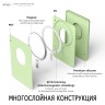 Elago магнитный бумажник MagSafe Card Pocket Silicone Pastel Green