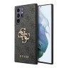 Guess для Galaxy S24 Ultra чехол PU 4G Big metal logo Hard Grey