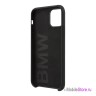 Чехол BMW Signature Liquid Silicone для iPhone 11, черный