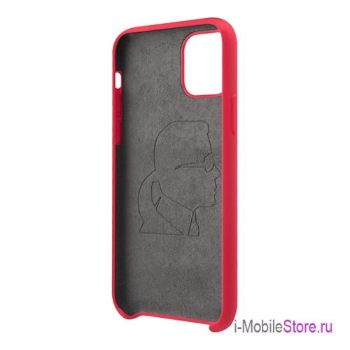 Чехол Karl Lagerfeld Liquid silicone Iconic Karl для iPhone 11 Pro, красный