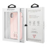 Чехол Guess Iridescent Hard с ремешком для iPhone XR, розовый