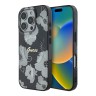 Guess для iPhone 16 Pro Max чехол PC/TPU Flowers Invisible Ring Black (MagSafe)